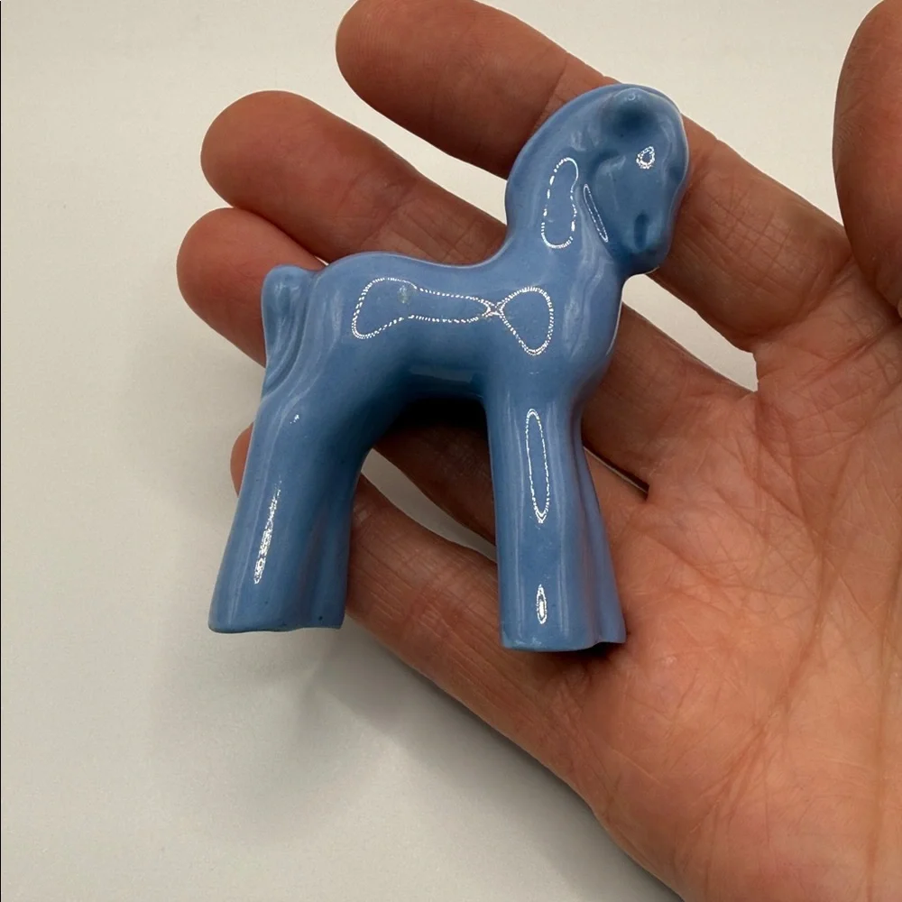 Shawnee Morton Pottery Blue Horse Figurine - Picture 1 of 11